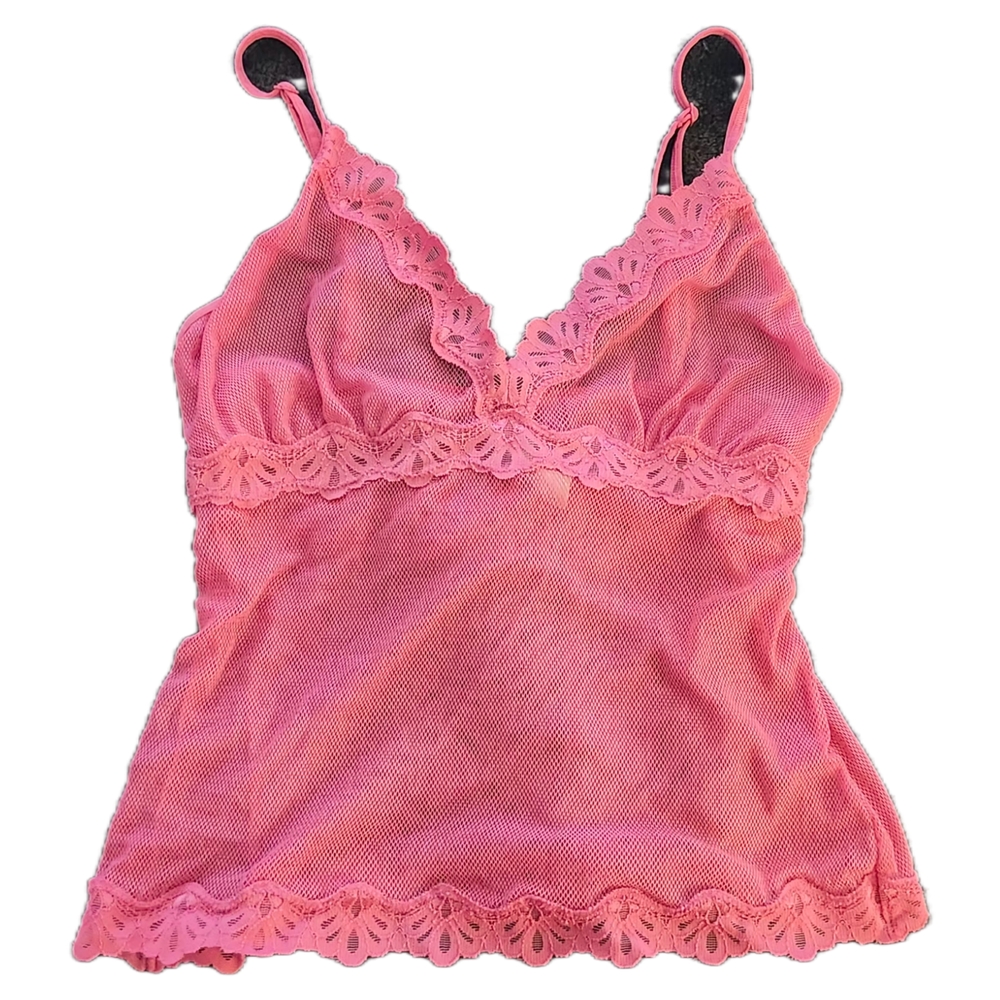 Pink Lace Trim Camisole